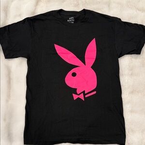 Anti Social Social Club Black Tee with Pink Bunny Graphic NWOT